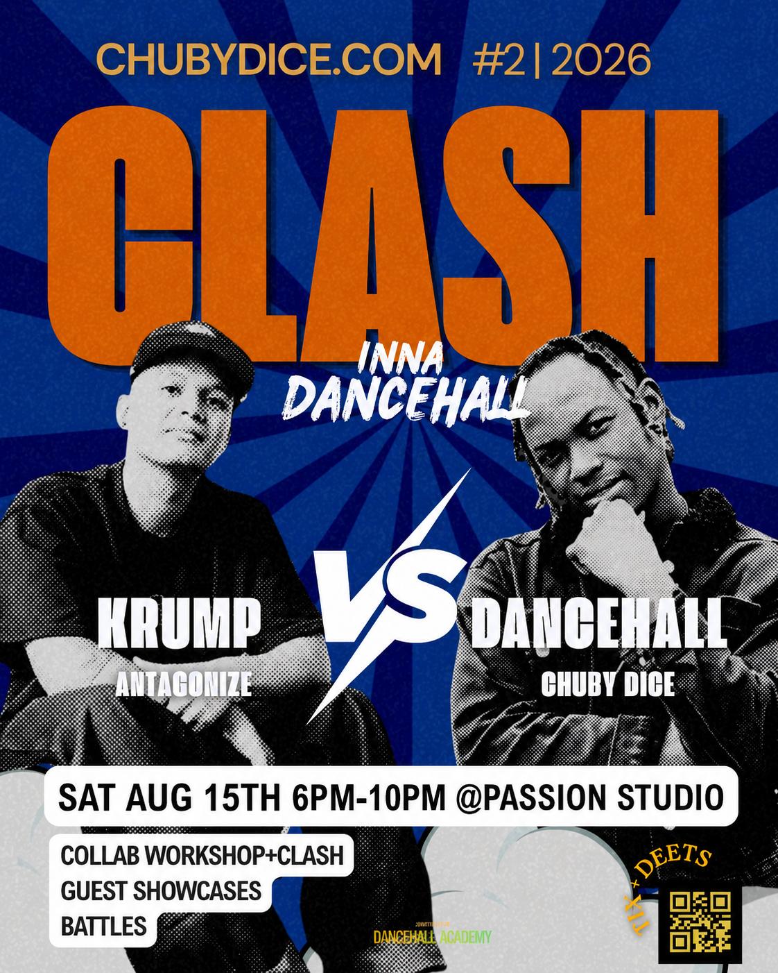 Krump v Dancehall — Sat 15 Aug 2026